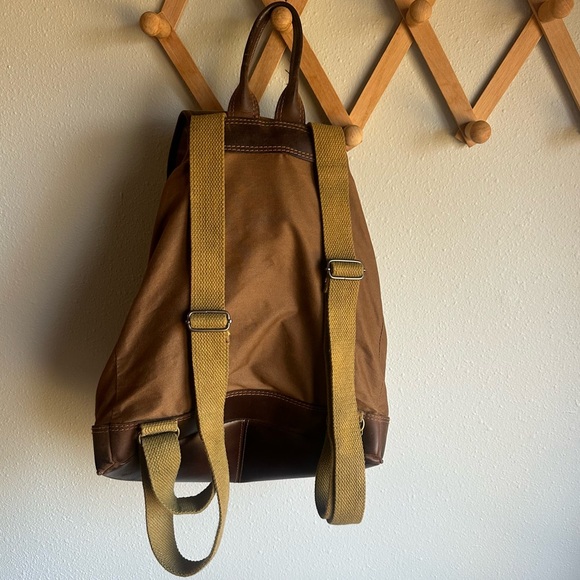 Vintage Eddie Bauer | Leather & Canvas Backpack - Picture 4 of 9